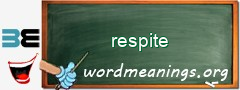 WordMeaning blackboard for respite